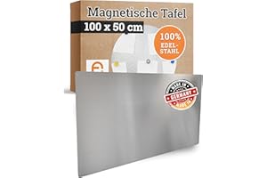 ‎FEUERFEST 123 GMBH Feuerfest 123 Magnettafel I 80x40cm I Hochwertige Magnetwand aus 100% rostfreiem Edelstahl I Stilvolle Magnet-Tafel für Küche, Flur & Büro I Magnetische Pinnwand aus präziser Handarbeit