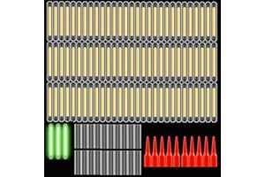 TogtherKings 60 Pezzi Bastoncini Luminosi da Pesca,Galleggianti per Pesca Notturna,4,5 x 37 mm,Punta per Canna da Pesca Notturna,per la Pesca Notturna Oscura, Forniture per la Pesca