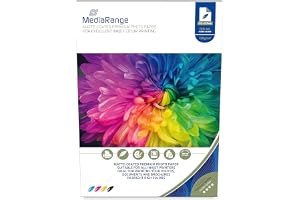 MediaRange DIN A4 fotopapper för bläckstråleskrivare, matt beläggning, 130 g, 100 ark