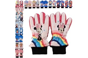 Bing Bunny Frozen Minnie Paw Patrol Spiderman Ladybug - Niña Niño - Guantes de esquí de nieve deportes de invierno con puño elástico