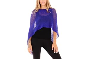 SHU-SHI, Donne - Coprispalle Coprispalle Velato con Poncho in Maglia Leggera Taglia Unica