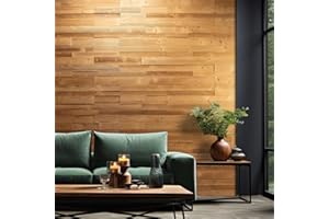 Wooden Wall Design, pannelli da parete in legno termico, pannelli da parete 3D, legno termico strutturato, rivestimento in legno, design da parete di legno (1 m2)