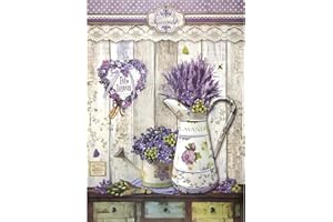 DAERLE 5D Diamond Painting Flor de Lavanda, Kit Completo de Pintura para Adultos Mundo romántico, Diamond painting principiantes piedras de punto de cruz manualidades mosaico de diamantes decor