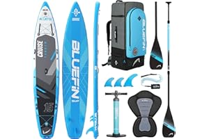 ‎BLUEFIN SUP Bluefin Cruise Premium Stand Up Paddle Set | Aufblasbares Paddleboard für Erwachsene | SUP Paket mit Rucksack, Fieberglas-Paddel und Pumpe | 5 Jahre Garantie