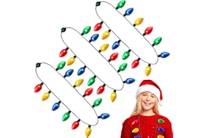 JOYIN Christmas LED Light Up Bulb Necklace Christmas Holiday Accessories Party Favors 12 LED Bulbs