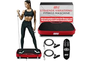 Hurtle Vibrationsplatte, Rüttelplatte Sport für Zuhause, Vibro Shaper, Vibrationsboard- für Ganzkörpertraining, Fettverbrennung, Muskelaufbau-Massagegerät, Fitness Training,Anti Rutsch, Fernbedienung