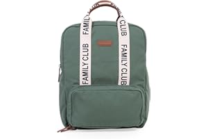 CHILDHOME, Sac à dos à langer Family Bag Club, Grande capacité, Multifonctionnel, Tapis à langer inclus, 11 Compartiments, Pochettes Isothermes, Passage Trolley-valise, Accroche Poussette, 20.5L, Vert