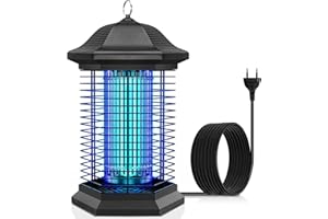 EUQQZU Lampe Anti Moustique, Tue Mouche Electrique Exterieur, 4000V 18W Lampe Anti Mouche Électrique étanche IPX4, Efficacité de Destruction des Moustiques de 99,99%, Parfait pour Chambre Maison