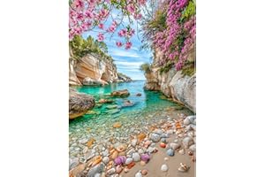 CEOVR Kit Diamond Painting Adulte Peinture Diamant Adulte,5D DIY Diamond Art Kit Complet,30x40 cm (beige rose bleu)