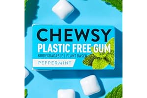Chewsy Goma De Mascar Menta | Chicles Naturales Sin Plástico | Chicles Sin Azucar Y Aspartamo | 100% Xilitol, Protege Los Dientes | Vegano 15g (Pack De 12, 120pcs.)