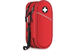 SITHON Epipen Borsa da Trasporto a Doppio Strato, Portatile Medicinali Custodia da Viaggio, Astuccio per insulina per 2 EpiPens, Asthma Inhaler, Anti-Histamine, Auvi-Q, Allergy Medicine Essentials,