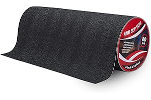 IONCAT Anti Slip Tape for Steps 20 CM x 10.6 M : Heavy Duty Grip Tape for Steps Outdoor & Indoor - Non Skid Tape for Stair Treads - Non Slip Strips for Ramp - High Traction - 80 Grit - Black