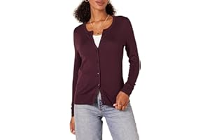Amazon Essentials Women's Lightweight Crewneck Cardigan Jumper (Available in Plus Size)
