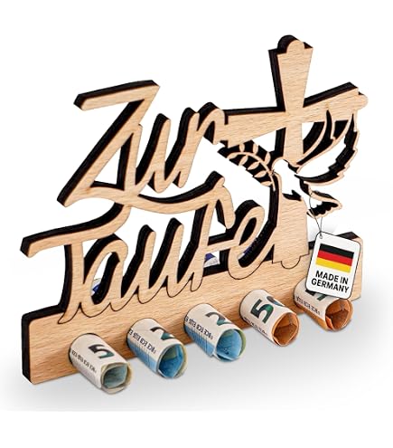 Holz-Spardose Zur Taufe Mit Wal-Motiv – 10x10x10 Cm, Mit Schloss & Schlüssel, Aus Birkenholz
