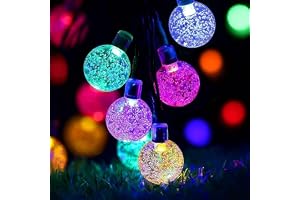 Lezonic Solar Fairy Lights Outdoor Waterproof, 50LED Solar Garden Lights, 8 Mode 7M/23Ft Indoor/Outdoor String Lights for Gar