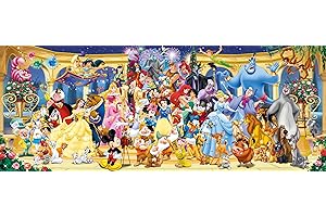 Ravensburger - Puzzle Adulte - Puzzle 1000 pièces - Photo de Groupe Disney (Panorama) - Adultes et Enfants à partir de 14 Ans - Puzzle de qualité supérieure - Disney Classique - 12000444