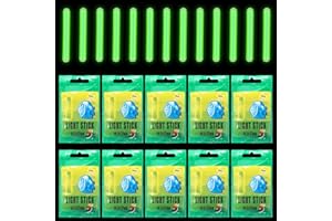 WRTEEASE 50Pcs Glow Sticks for Fishing Pole,Rod Tip Lights for Night Fishing,Fluorescent Glow Lamp Waterproof Night Fishing Bite Alarm Fishing Lights for Night Fishing Accessories