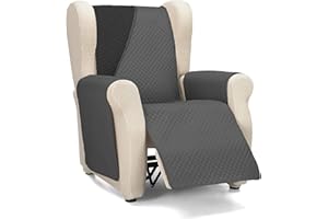 Martina Home Diamond Copridivano imbottito 1 Posto/Relax - Antracite/Nero