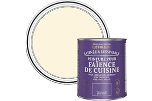 Rust-Oleum Peinture Blanche Résistante à l'eau pour Faïence de Cuisine, Finition Satinée - Crème Fouettée 750ml
