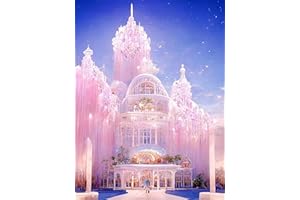 PUEDNO 5D Schloss Diamond Painting, Schloss Diamond Painting 30x40cm, Traumschloss Diamond Painting Erwachsene Kinder, Mosaikherstellung für Home Wand Décor