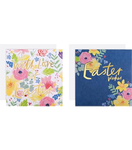 Hallmark Osterkarten Multipack – 10 Stück, Bunte Eier-Motive, Mit Umschlägen | Frohe Ostergrüße An Familie & Freunde