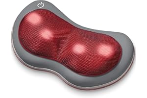 ‎BEURER Beurer MG 149 urządzenie do masażu, elektroniczna poduszka do masażu szyi i szyi z 4 głowicami do masażu Shiatsu i funkcją ogrzewania, do biura i domu