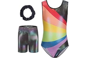 Happy Cherry Bambina Body Ginnastica Artistica con Pantaloncini Leotards Body Danza Classica