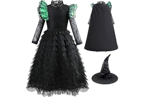 Tangsenyu Glinda Costume Kids Witch Pink Fairy Princess Fancy Dress