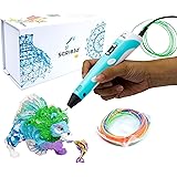 SCRIB3D P1 Penna per la Stampa 3D con Display - Include Penna 3D, 3 Colori Iniziali di Filamento PLA, Libro di Schemi + Guida
