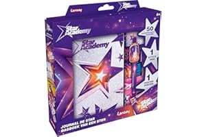 Lansay – Star Academy Journal de Star – Carnet Secret Enfants dès 6 Ans – 120 Pages – 50 Autocollants – 1 Poster Star Academy – Stylo Inclus – Carnet Créatif – Idée Cadeau Fille