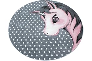 Bravich Kids Rug for Bedroom, Playroom, Nursery & Active Areas - Pink Unicorn Rug, Super Soft with Anti-Allergic Materials, Kids Rugs for Bedroom & Play Area
