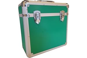 Maison & White Aluminium Vinyl Record Case – Lockable 12" LP Flight Chest – Holds 50 Records – Portable DJ/Collector Storage Box with Handle | M&W