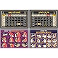 Anne Print Solutions® Namaz ki rakat Stickers in Hindi and Urdu 4 qul Surah Stickers How to Perform wudu for Females & Male Chart Combo Pack of 4 Pcs 6 Inch X 9 Inch Each Multicolor