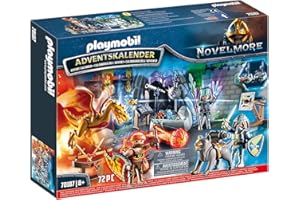 PLAYMOBIL Calendario de Adviento 70187 Batalla por la Piedra Mágica, A partir de 5 años