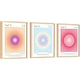 EXCOOL CLUB Angel Number Poster - 12x16 Aura Poster Aesthetic, Spiritual Posters, Gradient Angel Numbers Print, Colorful Aura Wall Art for Home Bedroom Decor (UNFRAMED)