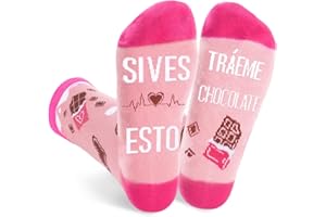 DPKOW España Calcetines Divertidos Hombre Mujer Regalos Originales para Hombre Mujer Calcetines Graciosos Dibujos, Meias Algodão, Funny Socks, Día del Padre Día de la Madre Regalos Cumpleaños Navidad