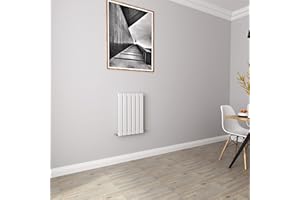 BIUBIUBATH White Radiators Horizontal Small Rad Single Flat Panel Central Heating Radiators 600 * 408mm