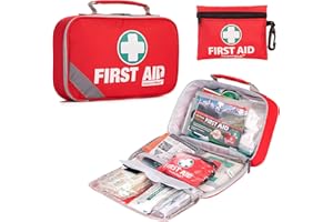 General Medi 2-in-1 Erste Hilfe Set, 215-teiliges Premium-Erste-Hilfe-Set mit einem 43-teiligen Mini-Erste-Hilfe-Set für Haus