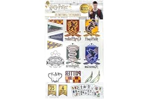 Cinereplicas Harry Potter - Tymczasowe tatuaże (35 tatuaży) - Oficjalna licencja