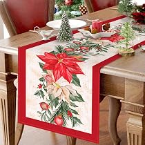 Decor Essentials Runner Tavolo Con Paillettes E Nappe - Rosso 30x250cm - Perfetto Per Matrimoni E Feste