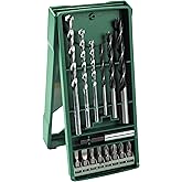 Bosch Professional Accessories Bosch Beton Matkap Ucu Ve Vidalama Seti, Yeşil, 15 Adet, Ahşap Delme Ucu: 4/6/8, Beton Delme U