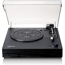 Platine Vinyle Lenco LS-15BK - Bluetooth, Haut-Parleurs Intégrés, Arrêt Auto - Noir