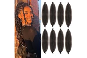 LPARMJIT Springy Afro Twist Capelli da 24 pollici, 8 confezioni pre-separate, Kinky Marley Twist intrecciate, per capelli morbidi a farfalla, pre-fluffed Afro Twist (24 pollici) (confezione da 8), 4#)
