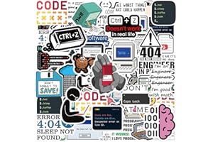 CHROMACRAFT 100 Adesivi A Tema Programmatore, Adesivi Personalizzati Creativi, Possono Essere Utilizzati per Decorare Sci, Valigie E Laptop