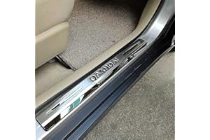 KANXM 4 Pezzi Auto Acciaio Inox Soglia Porta Battitacco per Nissan Qashqai 2016-2021 Accessori Styling Decorativo Antiscivolo E Antiusura Benvenuto Pedaliera Sottoporta Protezioni