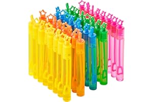 THE TWIDDLERS 40 Bouteilles à Bulles Étoiles pour Enfants, 11cm - Kermesse, Anniversaires, Mariages, Pochettes Surprise, Cadeaux Invités, Piñata