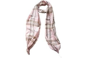 KGM ACCESSORIES Super Soft Check Cashmere Feel Tartan Check Scarf - Scarves for Men - Men`s Woman's Soft Cashmere Scarf