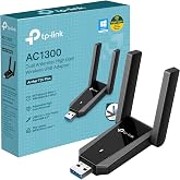 TP-Link Archer T5U Plus Wi-Fi PC Memory Stick AC1300 Dual Band USB Adapter 2 High Gain External Antennas USB 3.0 MU-MIMO WPA3