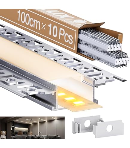 Aftertech® Aluminiumprofil Für LED-Streifen – 2m, 17x15 Mm, Inkl. Matte Abdeckung & Montagezubehör