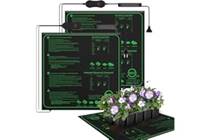 Mojimdo 70W mata grzewcza do roślin z termostatem - szybkie ogrzewanie, ochrona przeciwpożarowa, mata grzewcza do kiełkowania i regulacji temperatury - 50 * 50 cm (2 opakowania)